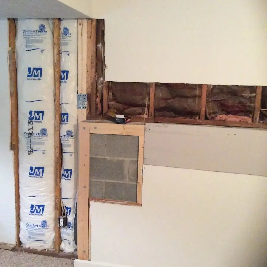 Wall insulation replacement during Basement Flood Cleanup in Hayward